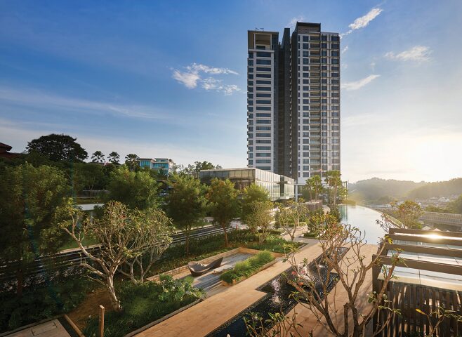 Serai — high-rise residences with water features and lush landscaping in Bangsar