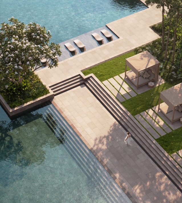 The Eden Club pool and landscaped deck